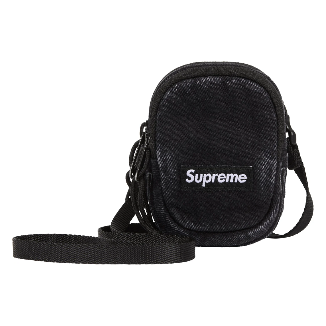 Denim Mini Utility Bag Black
