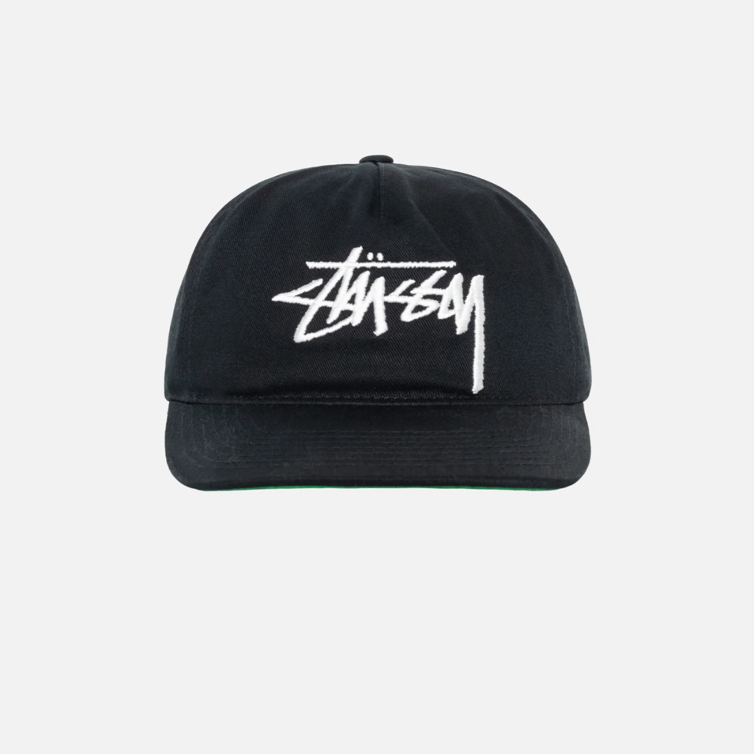 Mid-Depth Big Stock Snapback Black
