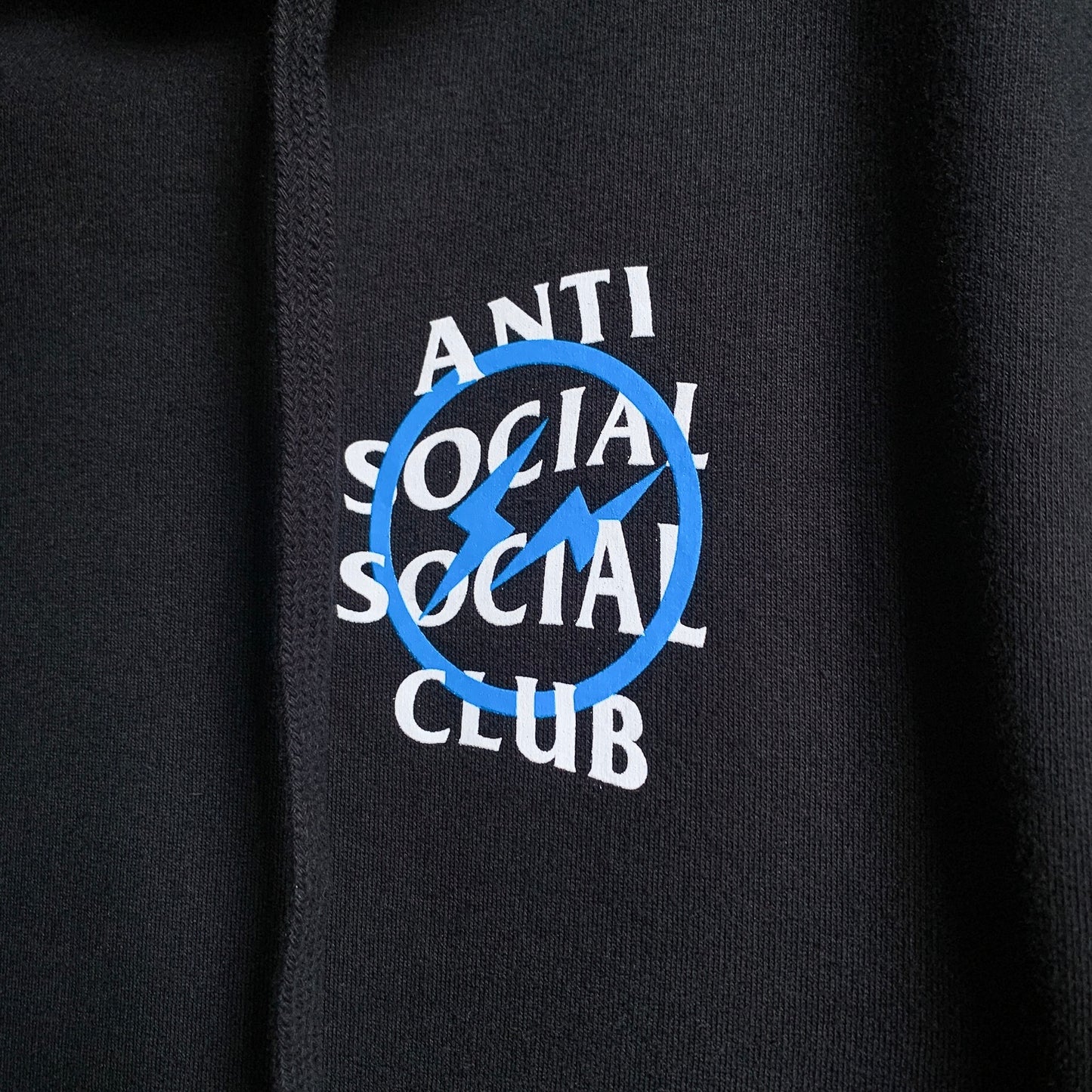 Anti Social Social Club x Fragment Blue Bolt Hoodie Black