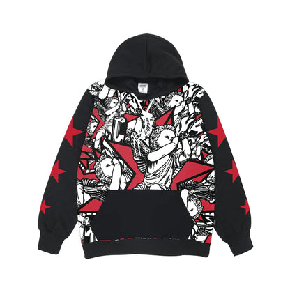 CROOKS & CASTLES AOP STARS CHERUB HOODIE