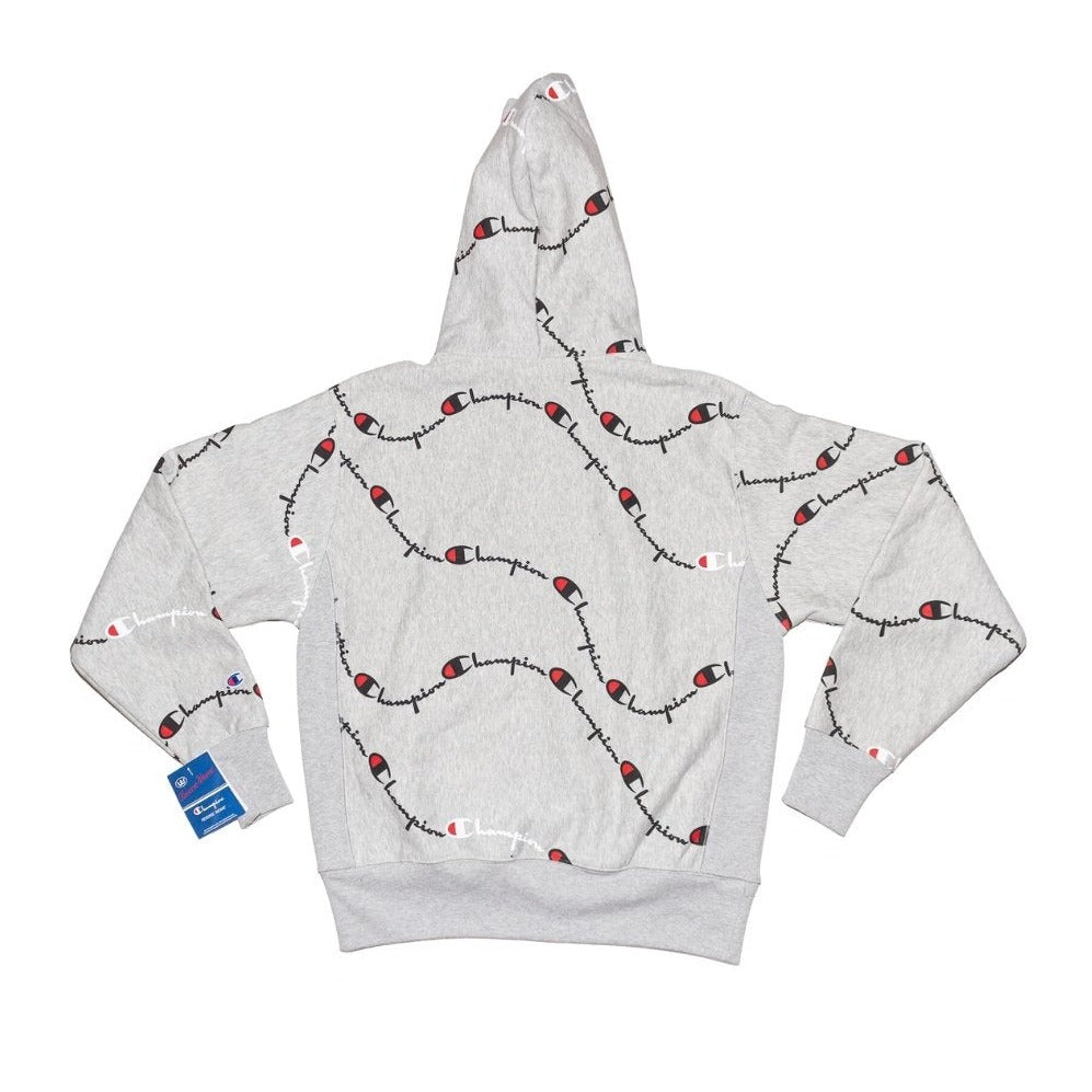 CHAMPION REVERSE WEAVE ALLOVER PRINT PULLOVER HOODIE