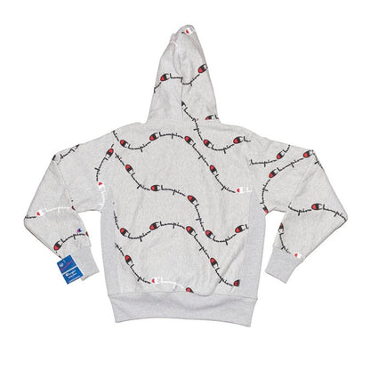 CHAMPION REVERSE WEAVE ALLOVER PRINT PULLOVER HOODIE