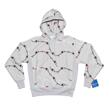 CHAMPION REVERSE WEAVE ALLOVER PRINT PULLOVER HOODIE