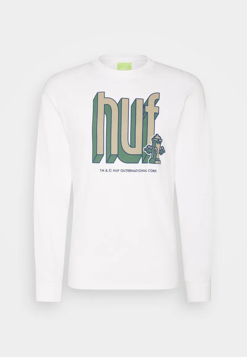 HUF Bookend L/S T-Shirts White