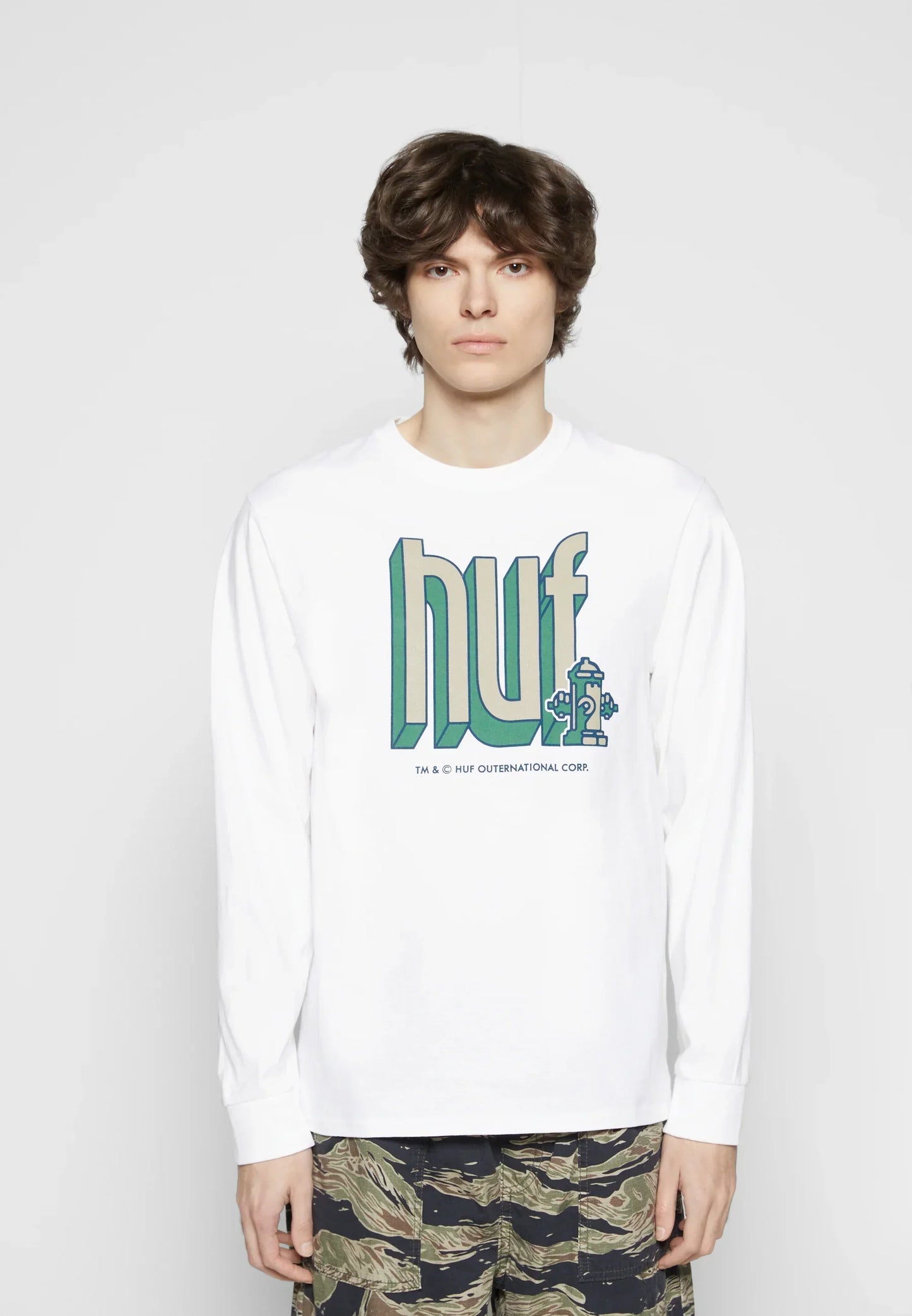 HUF Bookend L/S T-Shirts White