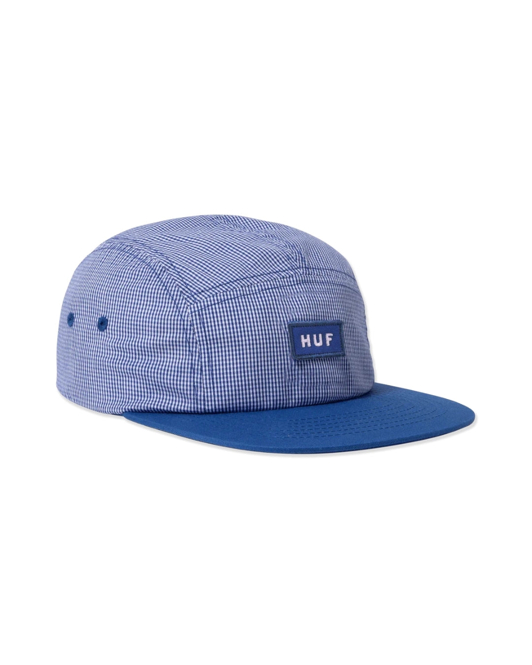 HUF Micro Gingham Box Logo Volley Hat Cobalt