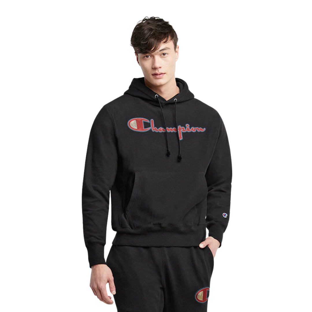 Champion Reverse Weave Hoodie Spiral Stitchline Script