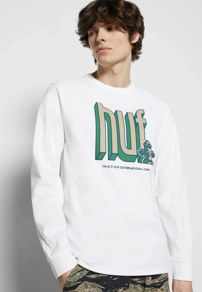 HUF Bookend L/S T-Shirts White