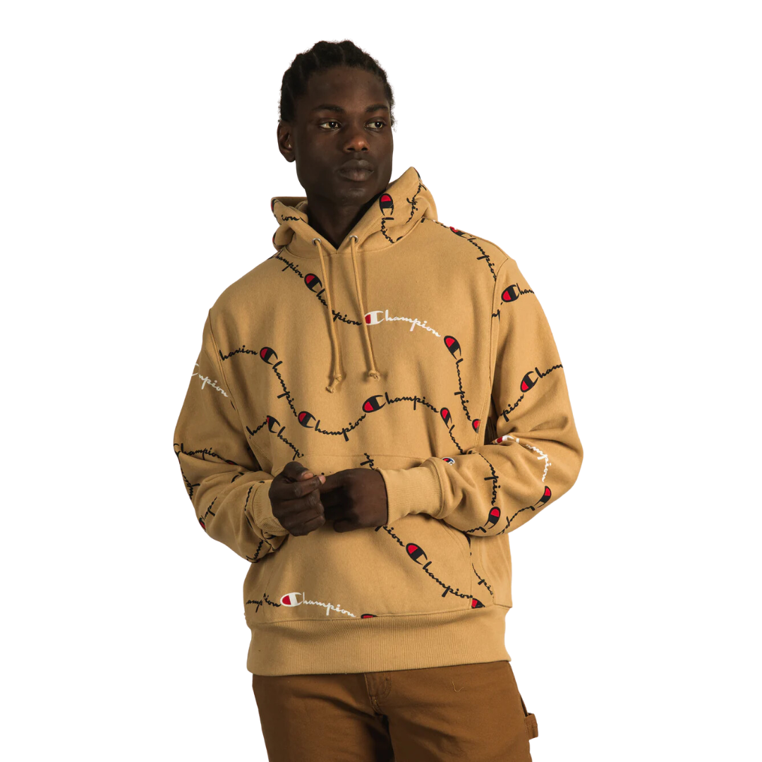 Champion Reverse Weave All Over Print Pullover Hoodie