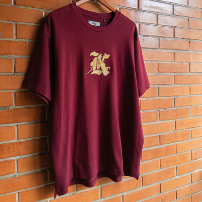 Gothic K Tee Burgundy