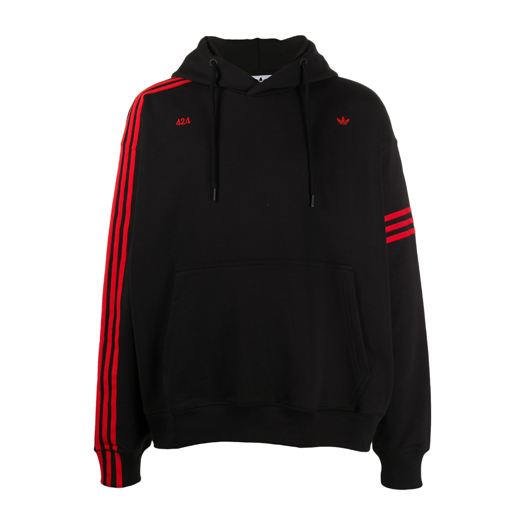 Adidas originals x 424 R.Y.V. Crossover Asymmetric Black Hoodie