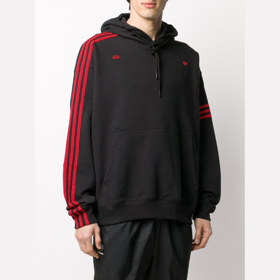 Adidas originals x 424 R.Y.V. Crossover Asymmetric Black Hoodie