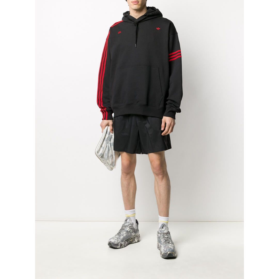 Adidas originals x 424 R.Y.V. Crossover Asymmetric Black Hoodie