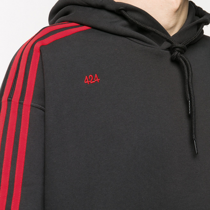 Adidas originals x 424 R.Y.V. Crossover Asymmetric Black Hoodie