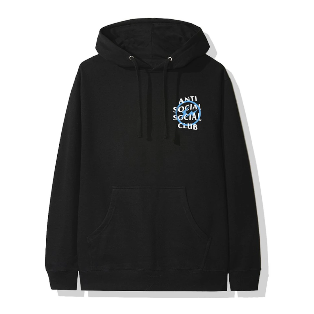 Anti Social Social Club x Fragment Blue Bolt Hoodie Black