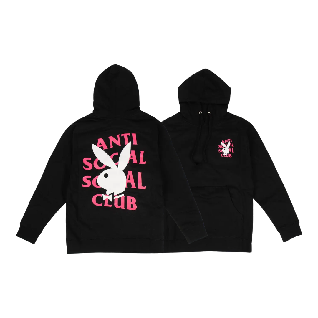 Sudadera con capucha Anti Social Social Club x Playboy Remix negra