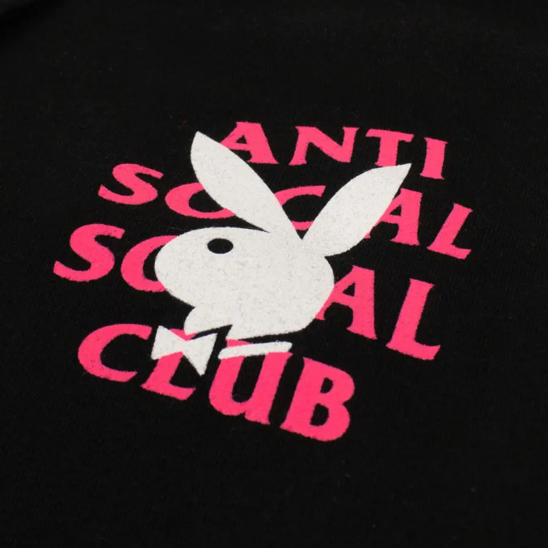 Sudadera con capucha Anti Social Social Club x Playboy Remix negra