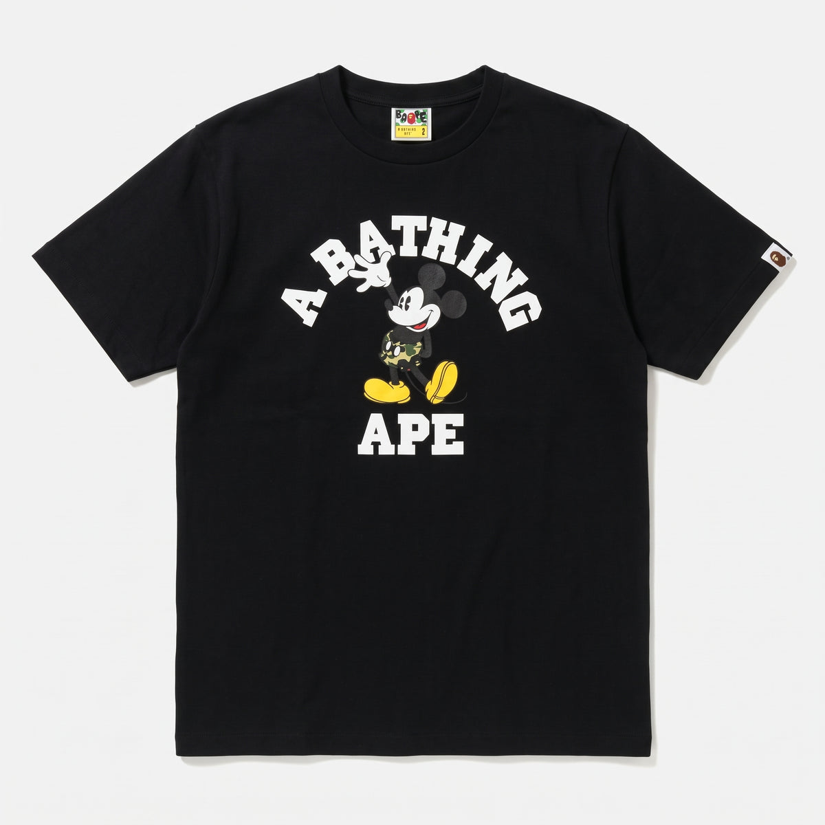 BAPE x Disney Mickey Mouse College Relaxed Fit Tee