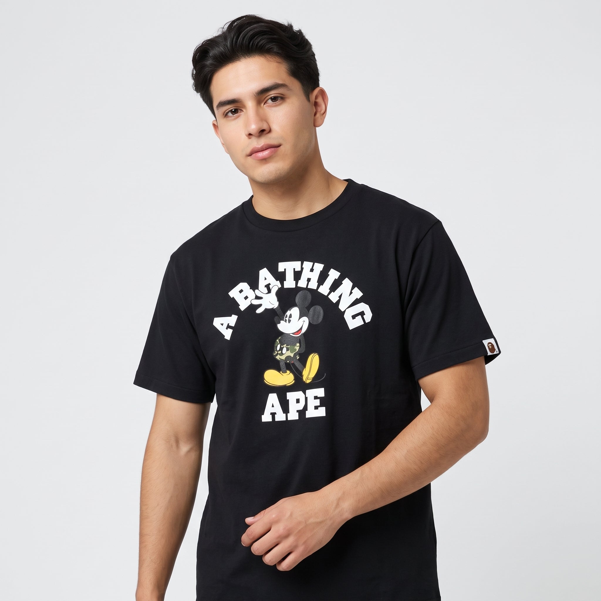 BAPE x Disney Mickey Mouse College Relaxed Fit Tee