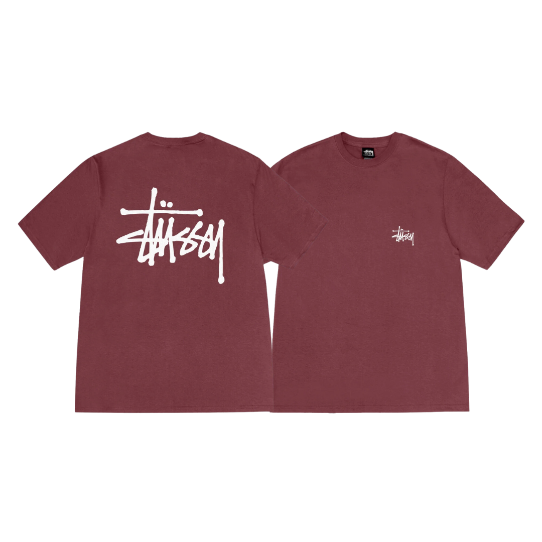 Basic Stüssy Tee Oxblood