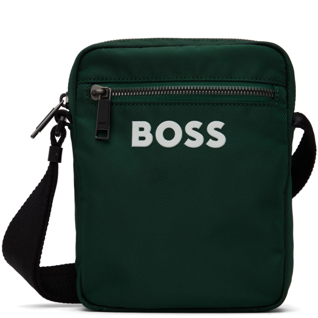 Green Crossbody Contrast Logo Bag