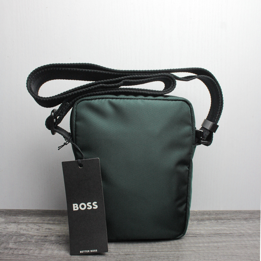 Green Crossbody Contrast Logo Bag