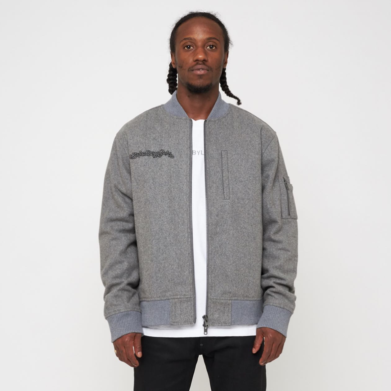 Wool Bomber Grey