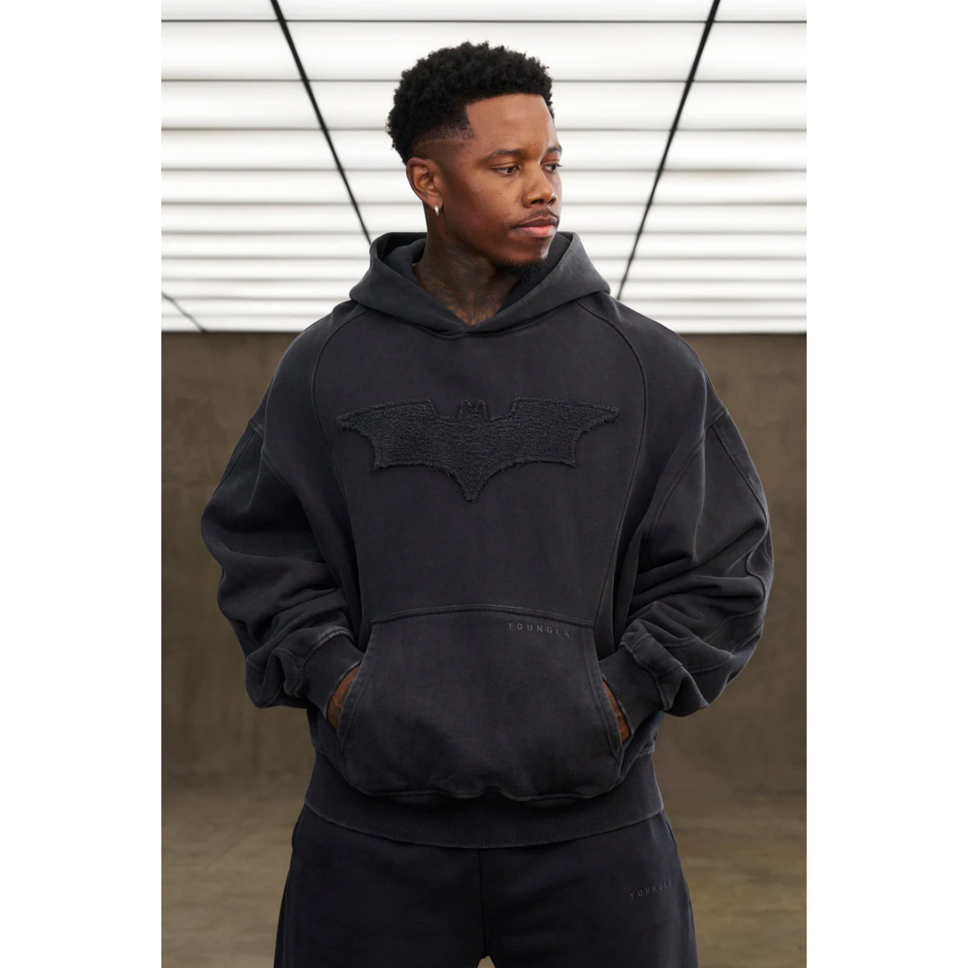 Batman Stealth Hoodie Black Wash