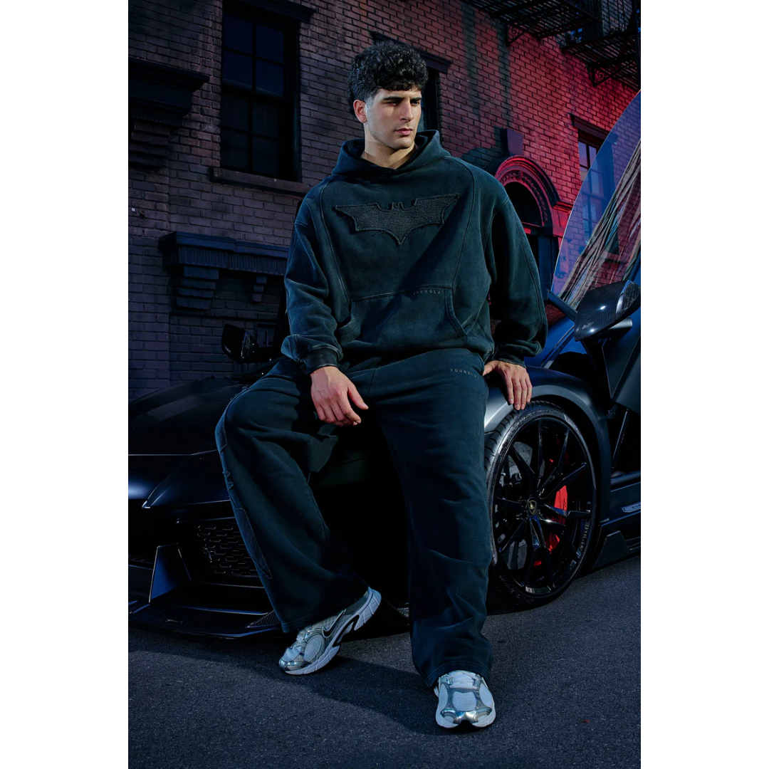 Batman Stealth Hoodie Black Wash