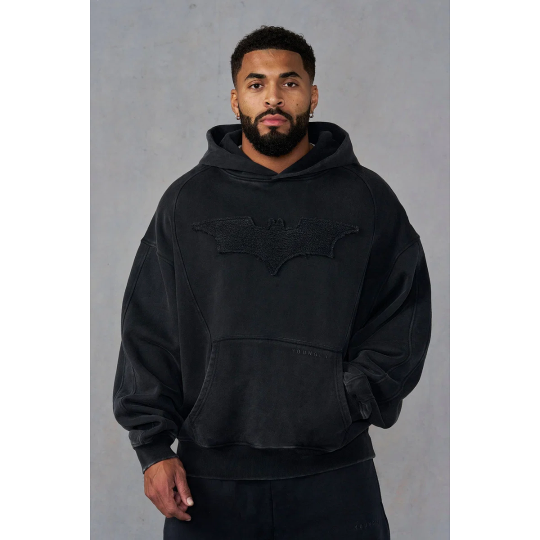 Batman Stealth Hoodie Black Wash