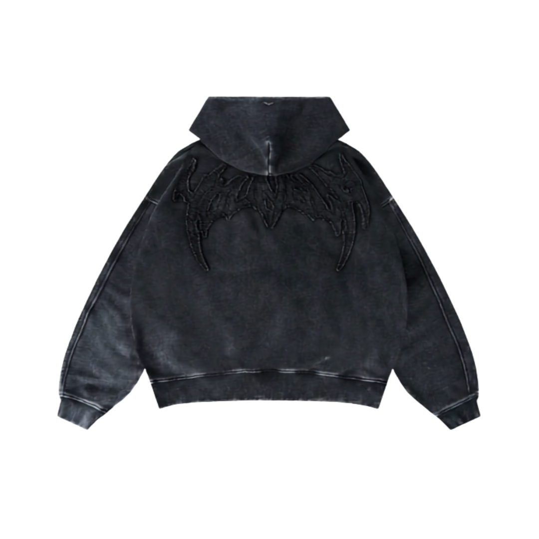 Batman Stealth Hoodie Black Wash