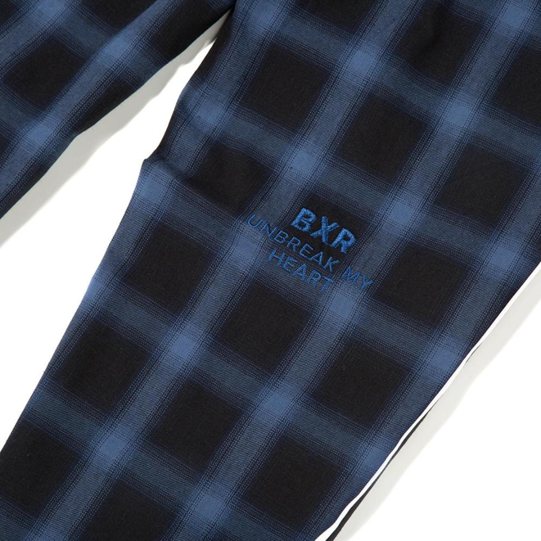 Born x Raised Plaid Lounge Pant-Blue