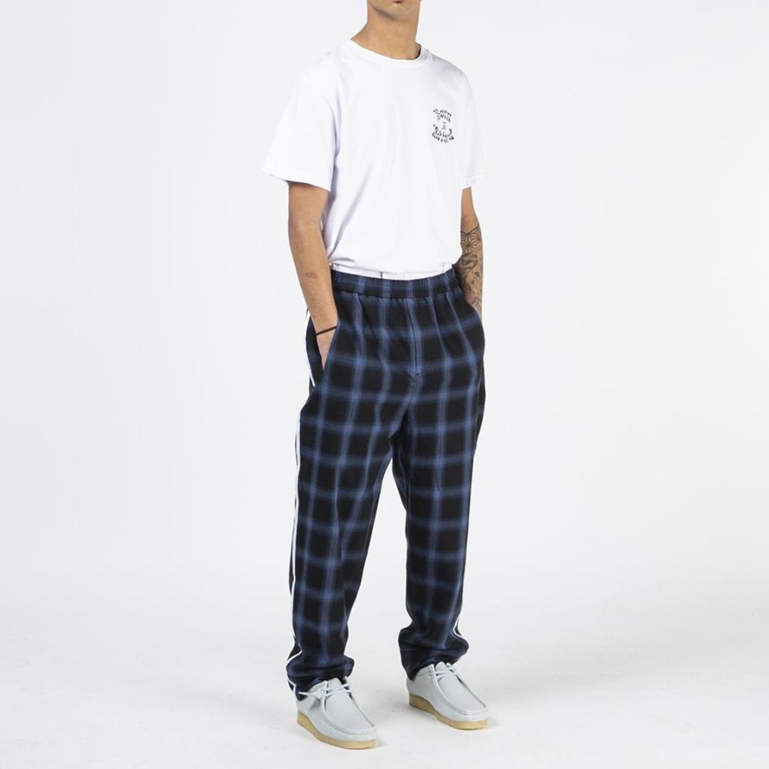 Born x Raised Plaid Lounge Pant-Blue