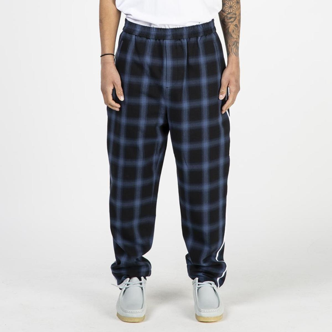 Born x Raised Plaid Lounge Pant-Blue