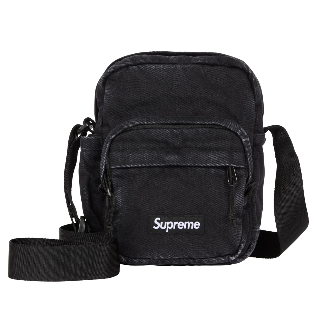 Denim Shoulder Bag Black
