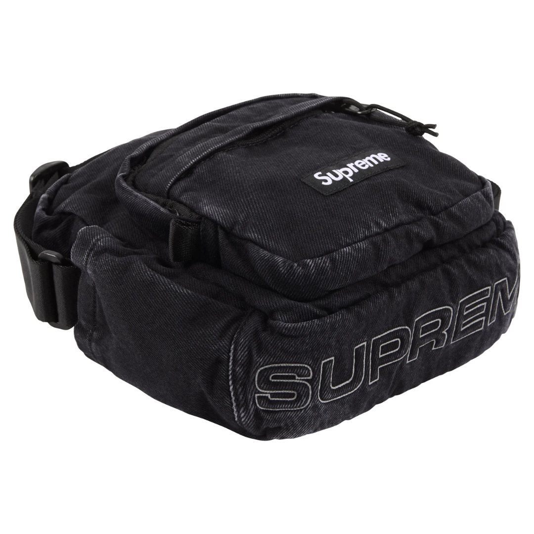 Denim Shoulder Bag Black