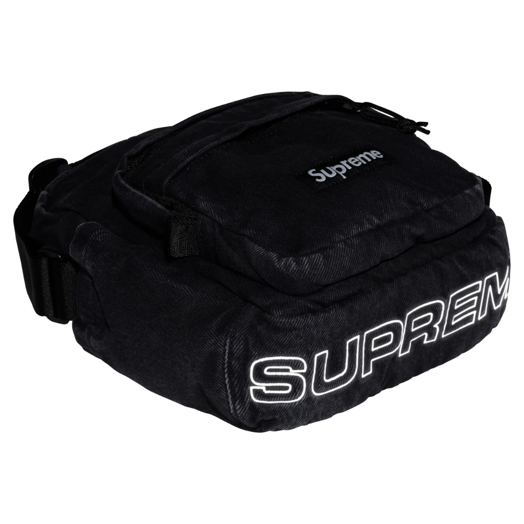 Denim Shoulder Bag Black