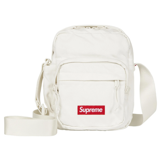 Denim Shoulder Bag White