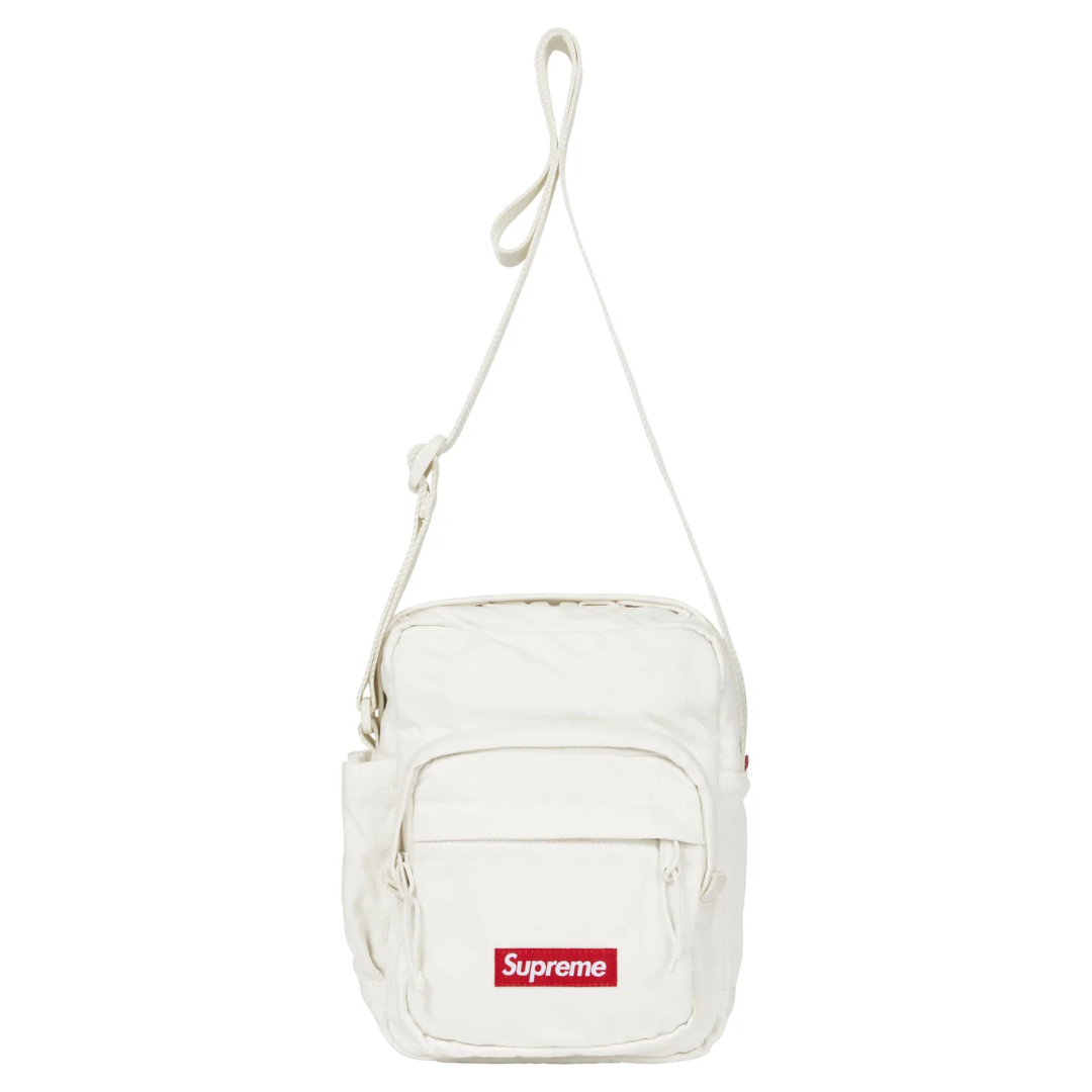 Denim Shoulder Bag White