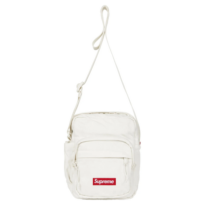 Denim Shoulder Bag White