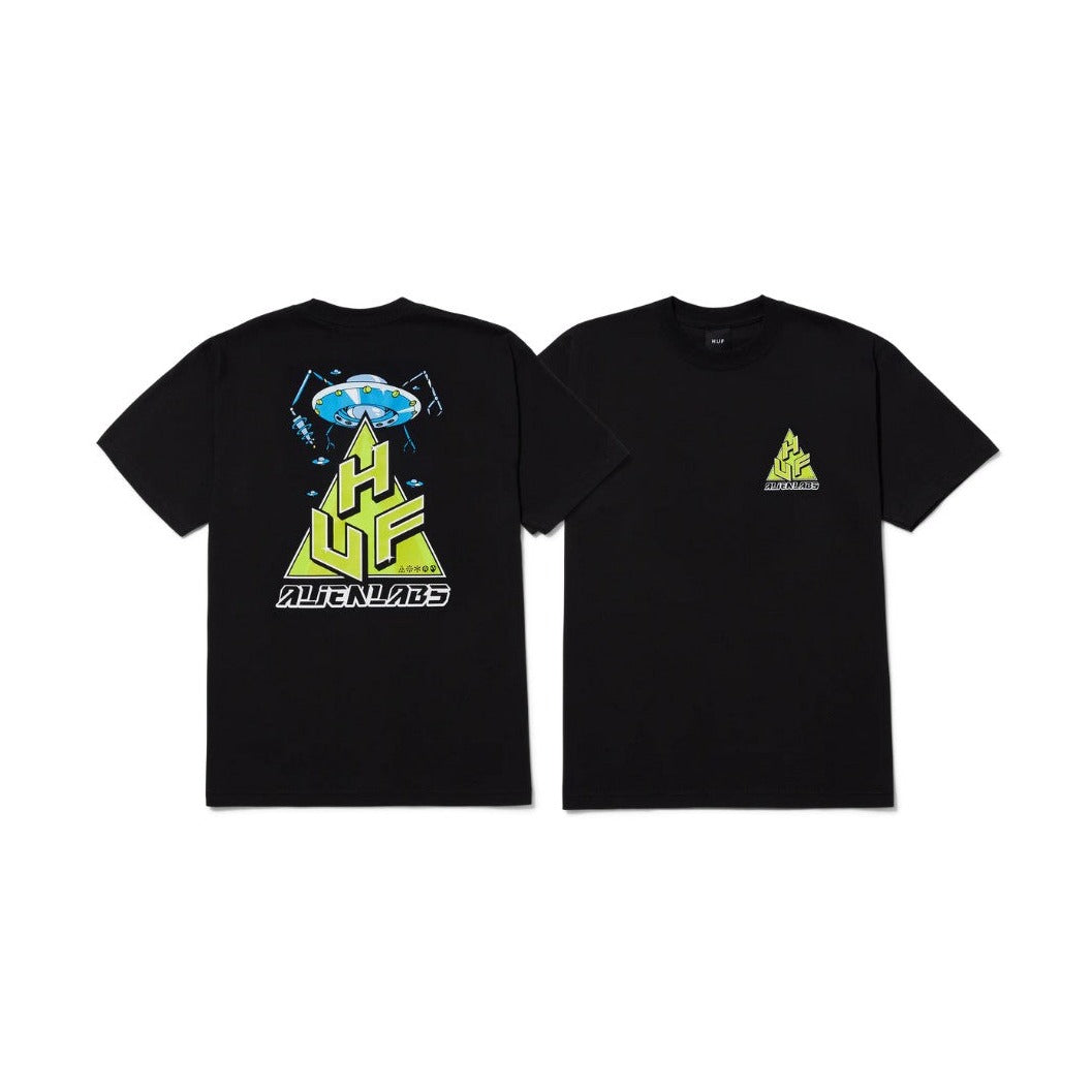 HUF X Alienlabs Triple Triangle T-Shirt Black