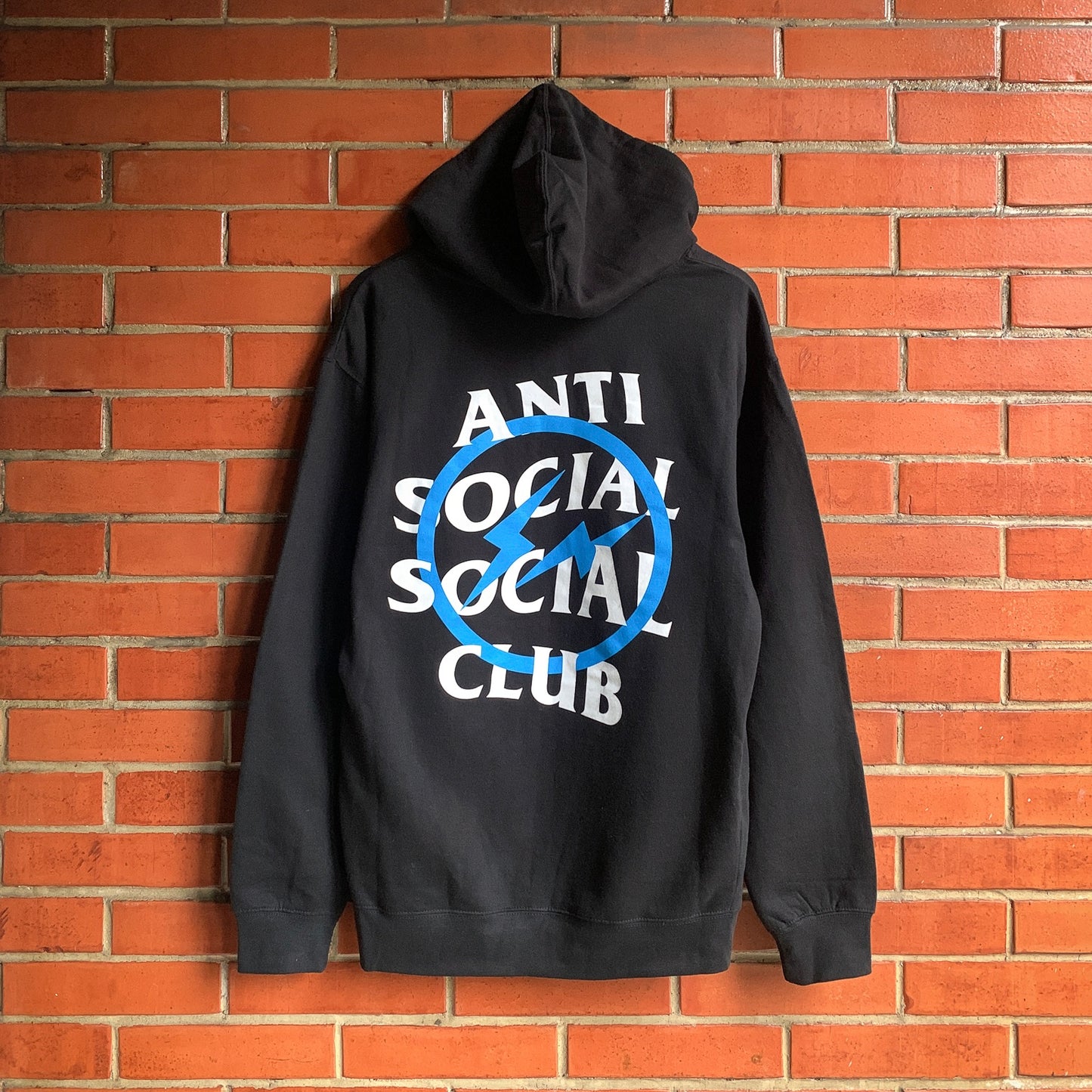 Anti Social Social Club x Fragment Blue Bolt Hoodie Black