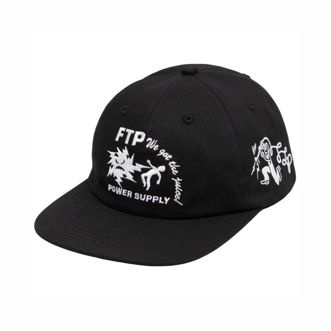 Power Supply 6 Panel SnapBack Black