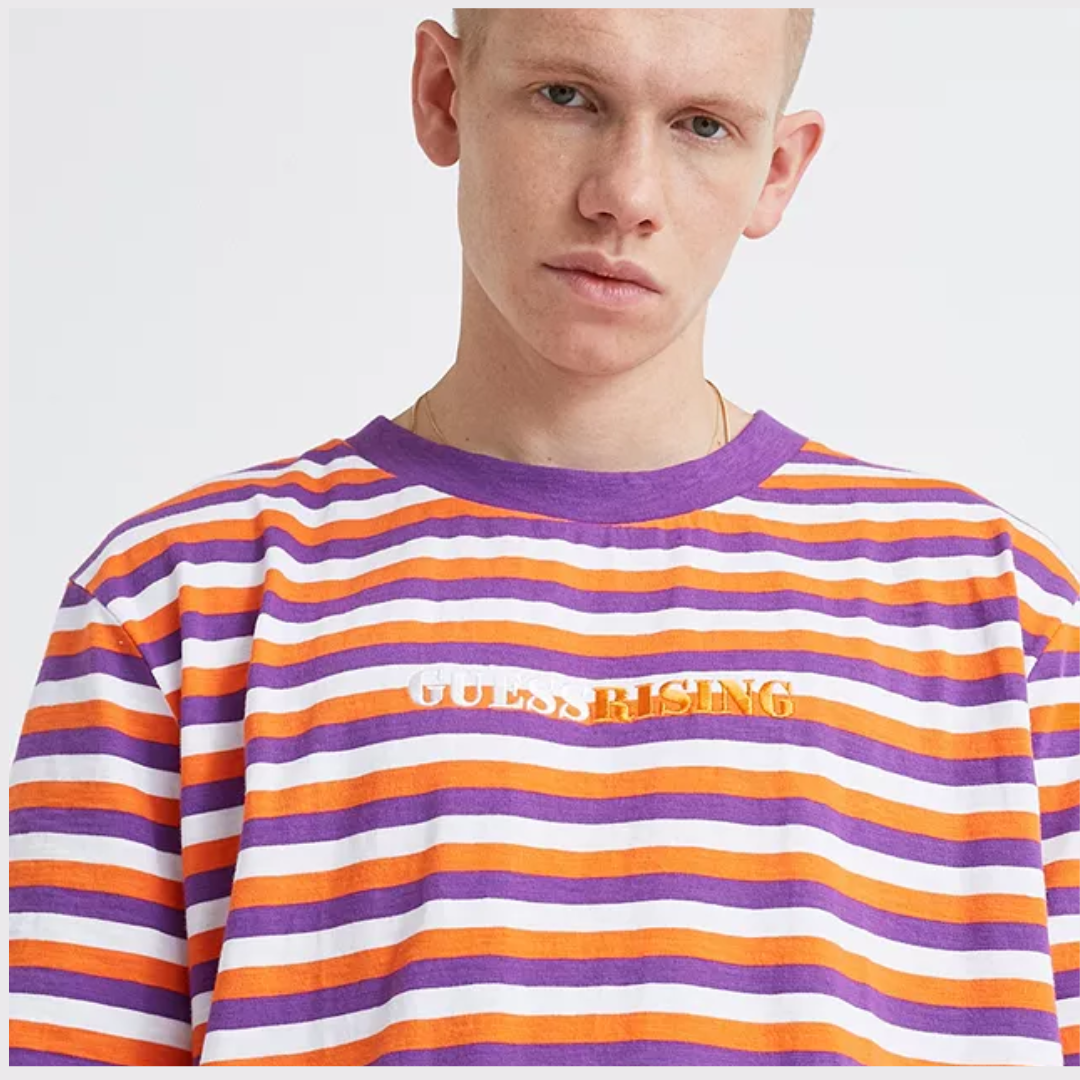 Guess x 88Rising Stripes T-Shirt Purple