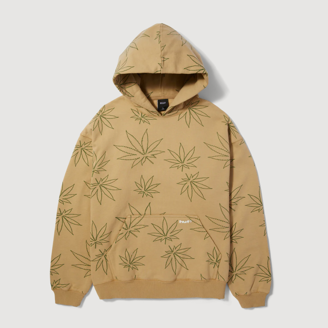 HUF Plantlife Fleece Hoodie Oatmeal