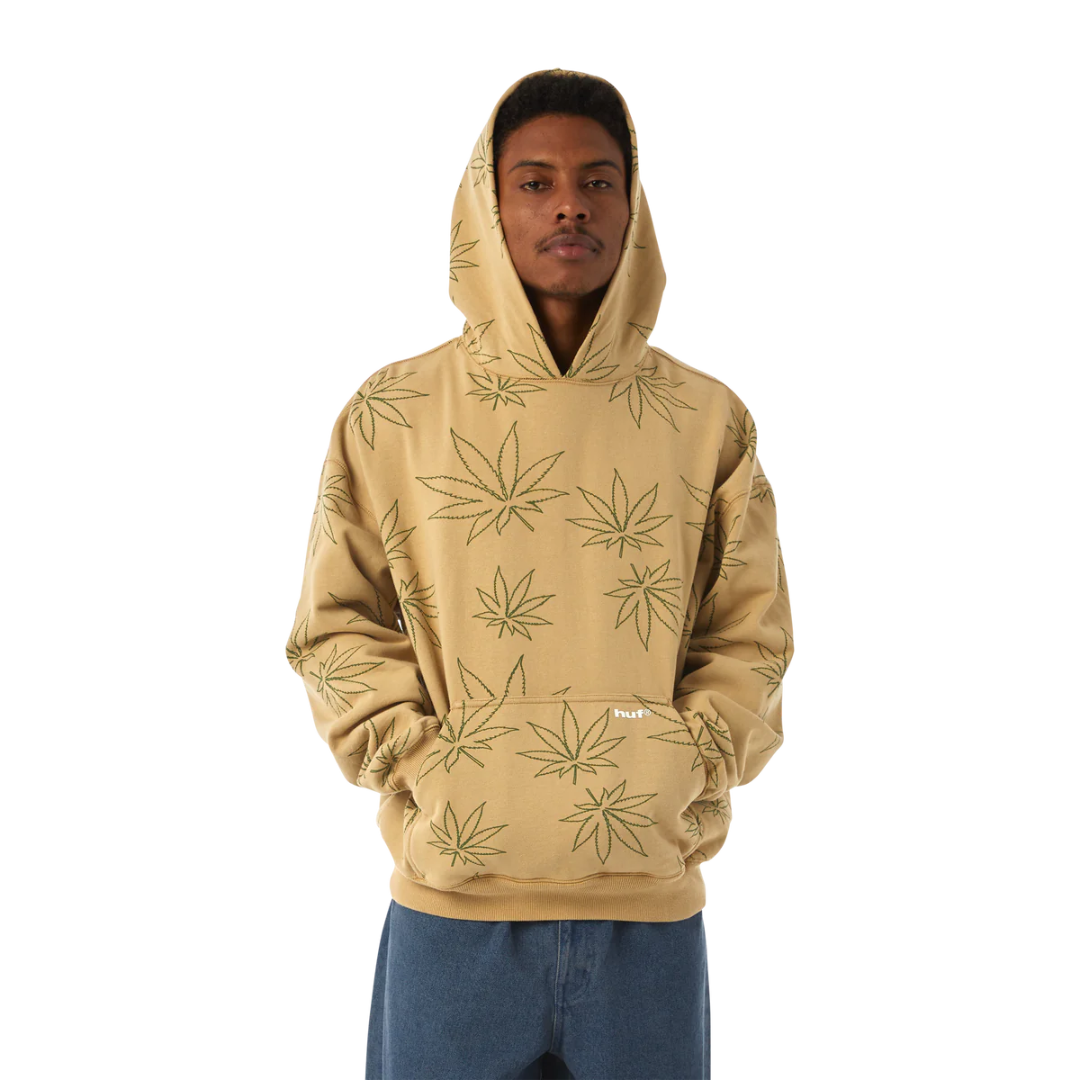 HUF Plantlife Fleece Hoodie Oatmeal