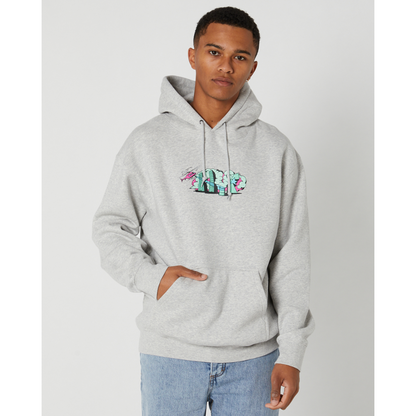 HUF Street Level P/O Hoodie Heather Grey