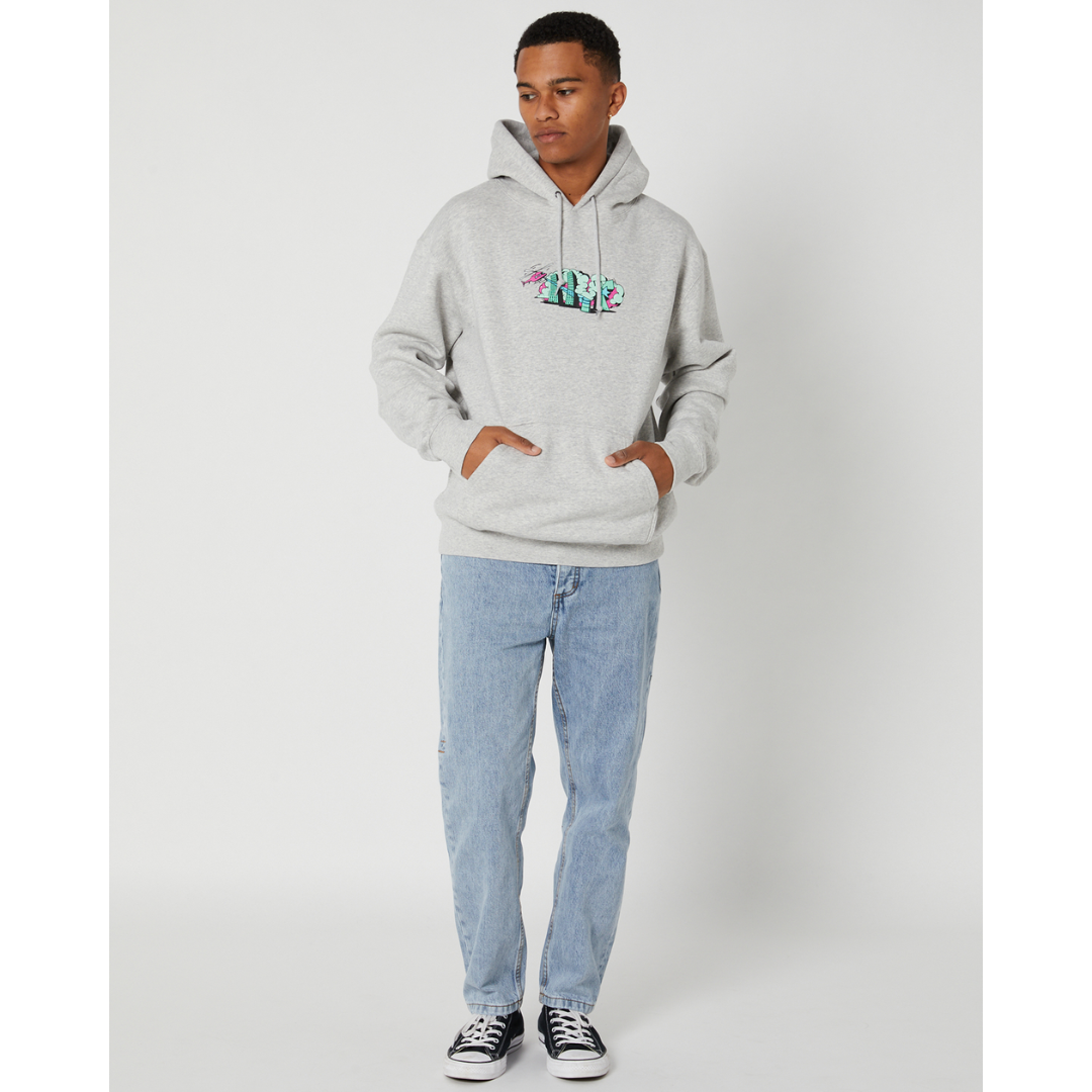 HUF Street Level P/O Hoodie Heather Grey