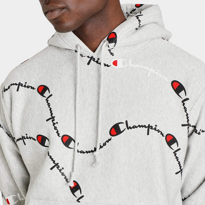 CHAMPION REVERSE WEAVE ALLOVER PRINT PULLOVER HOODIE