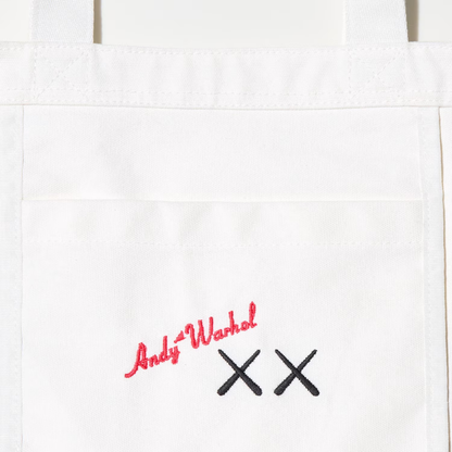 KAWS + Warhol 2Way Tote Bag White